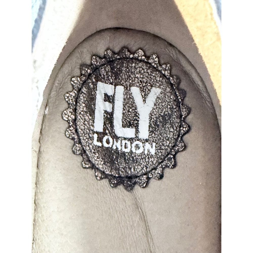 Fly London Womens Bronze Metallic Leather Mary Jane Wedge Shoes Size 39 Portugal - Picture 4 of 12
